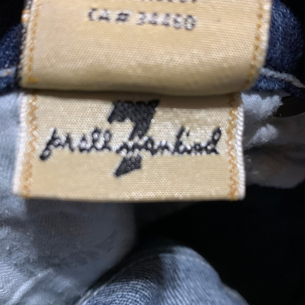 7 For All Mankind Dojo Women's Cropped Capri Jeans Size 27 Distressed Stretch - Picture 12 of 15